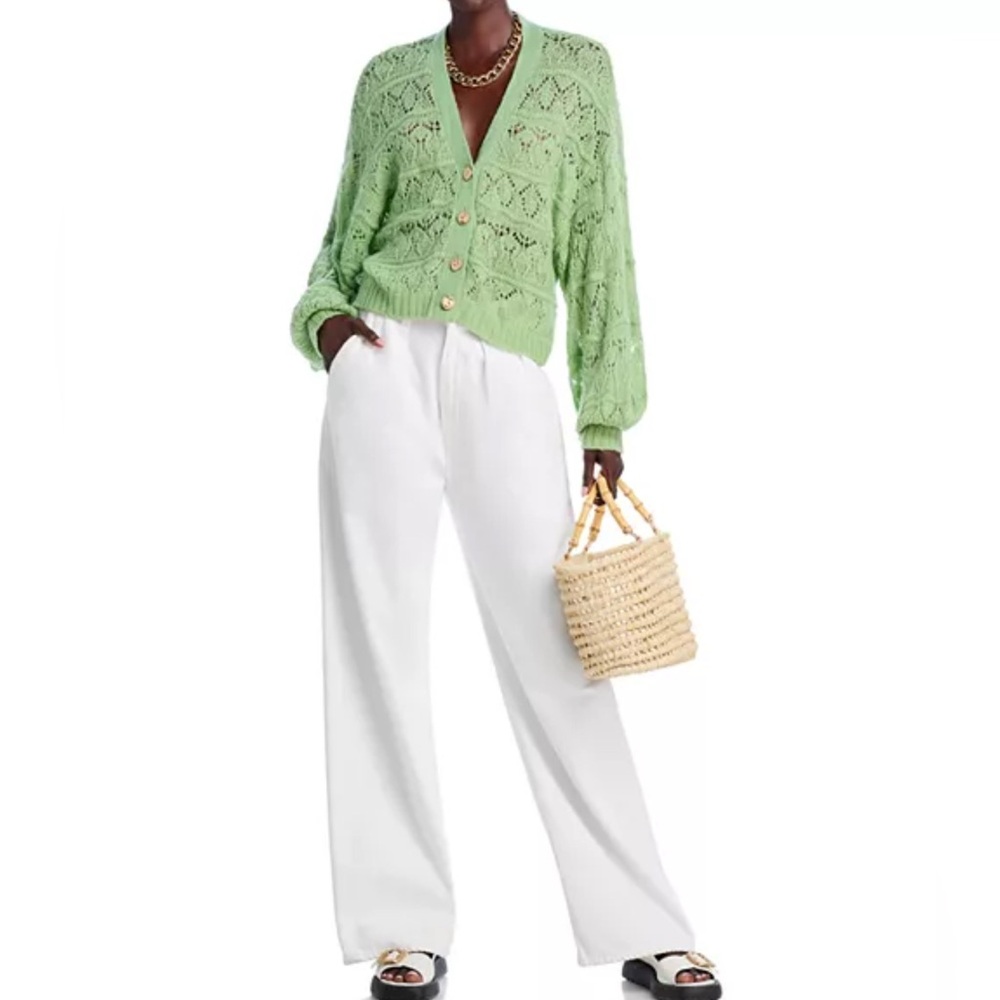 FARM Rio Light Green Knit Cardigan - Picture 2 of 6